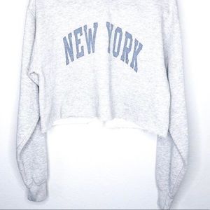 COPY - Brandy grey cropped New York crewneck